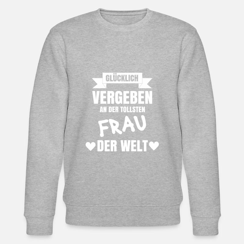 Ehemann glücklich Vergeben - Stanley/Stella Unisex Bio-Sweatshirt CHANGER  - Grau meliert