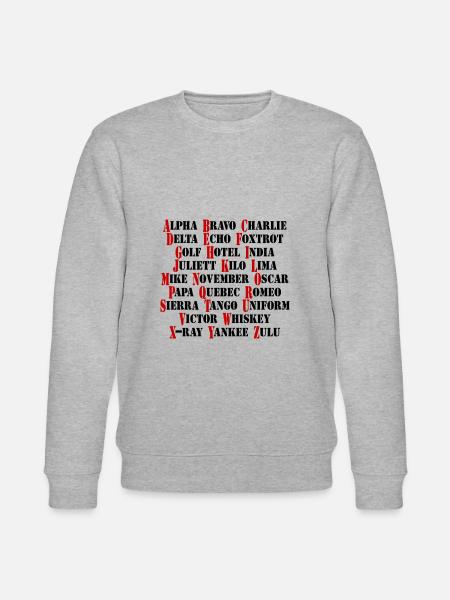 NATO Aviation Aviation Alphabet - Stanley/Stella CHANGER Unisex Organic Sweatshirt - heather grey