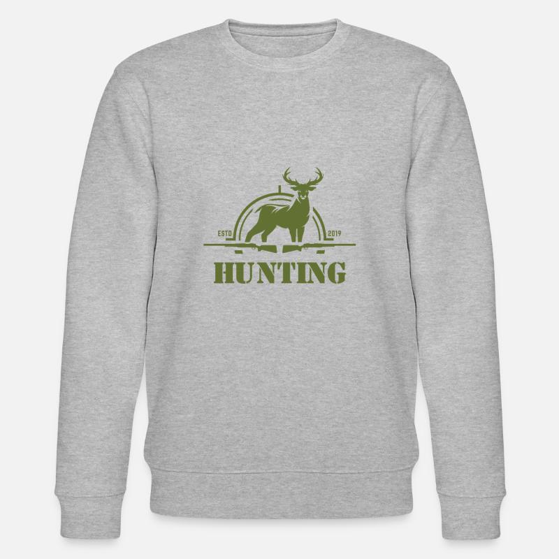 Chasse chasseurs chassent - Sweat bio CHANGER Stanley/Stella Unisexe - gris chiné