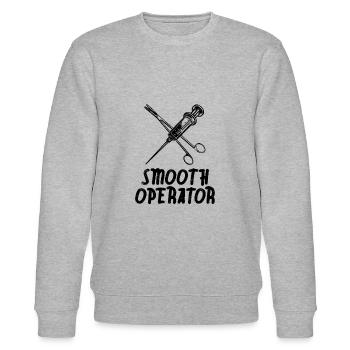 Chirurg Notarzt Arzt Sanitäter Ambulanz - Stanley/Stella Unisex Bio-Sweatshirt CHANGER  - Grau meliert - Vorne - Nik (191cm) & Marisol (170cm)