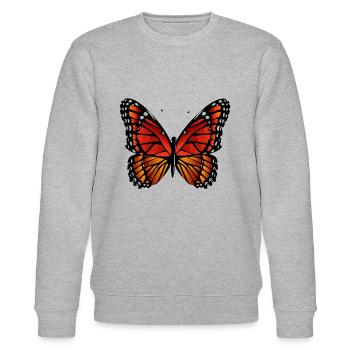 Schmetterling Butterfly - Stanley/Stella Unisex Bio-Sweatshirt CHANGER  - Grau meliert - Vorne - Nik (191cm) & Marisol (170cm)