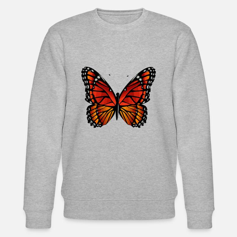 Schmetterling Butterfly - Stanley/Stella Unisex Bio-Sweatshirt CHANGER - Grau meliert