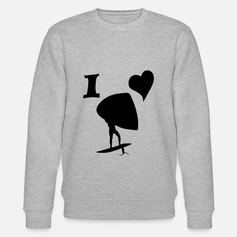 J’adore Wingfoils - Sweat bio CHANGER Stanley/Stella Unisexe - gris chiné