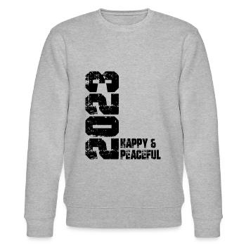 Freiheit Für Die ganze Menschheit - Stanley/Stella Unisex Bio-Sweatshirt CHANGER  - Grau meliert - Vorne - Nik (191cm) & Marisol (170cm)