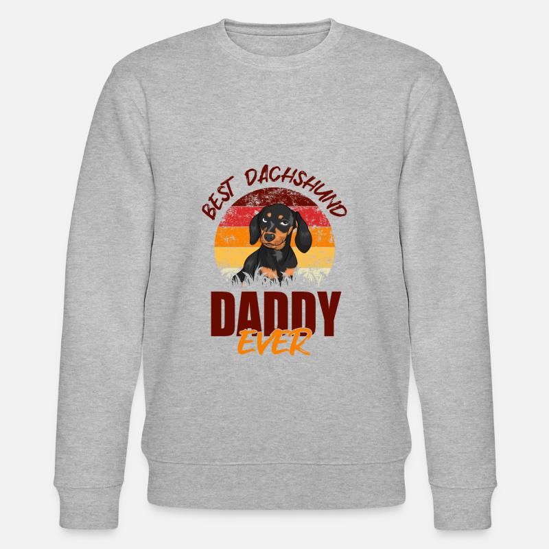 Bester Dackel-Daddy aller Zeiten - Stanley/Stella Unisex Bio-Sweatshirt CHANGER  - Grau meliert
