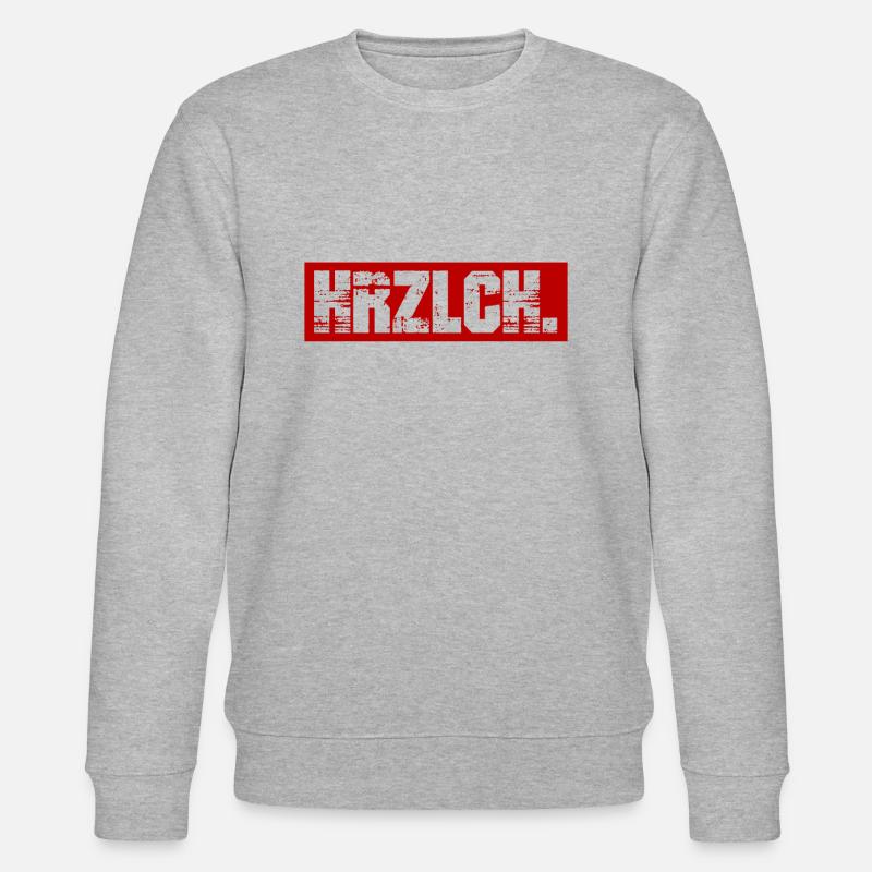 Gute Laune Und Herzlichkeit - Stanley/Stella Unisex Bio-Sweatshirt CHANGER  - Grau meliert