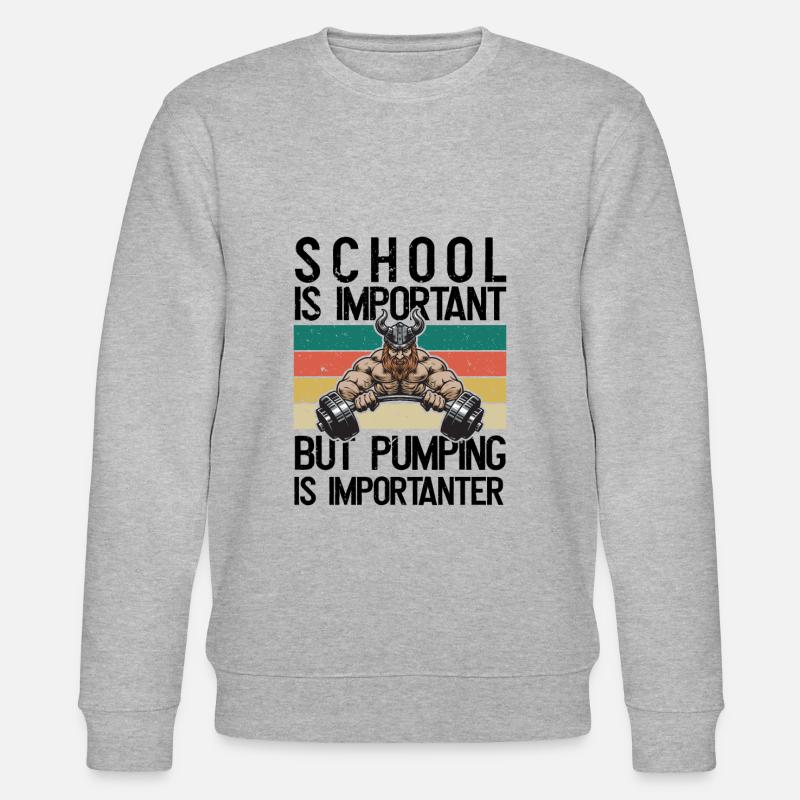L’école est importante - Sweat bio CHANGER Stanley/Stella Unisexe - gris chiné