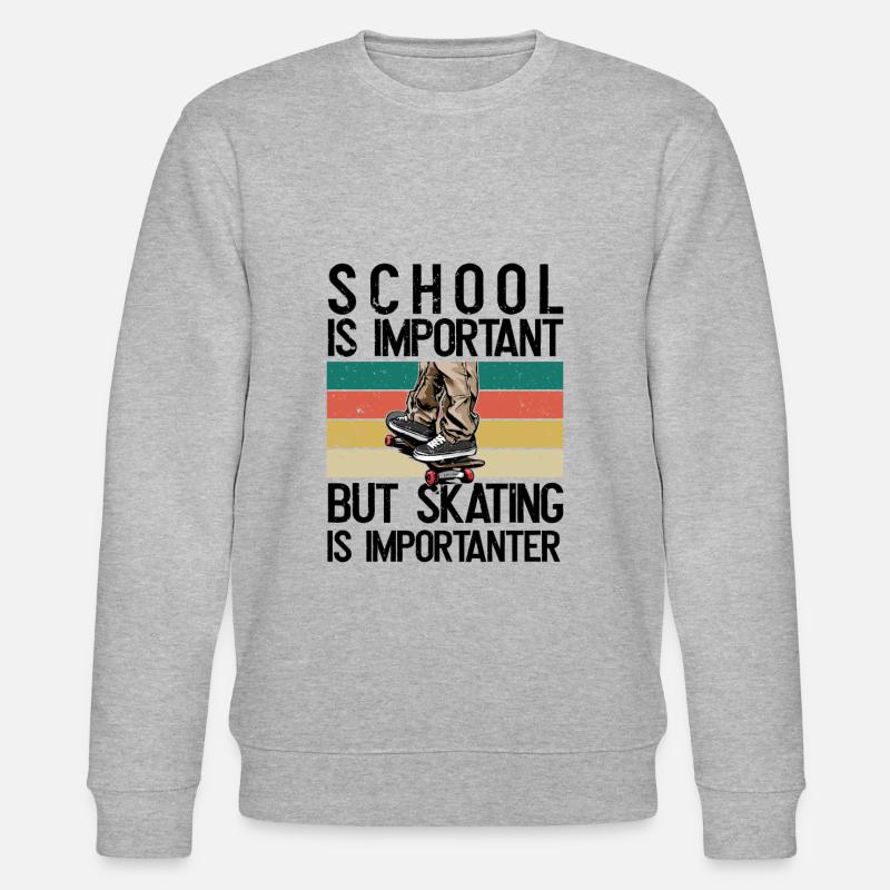 L’école est importante - Sweat bio CHANGER Stanley/Stella Unisexe - gris chiné