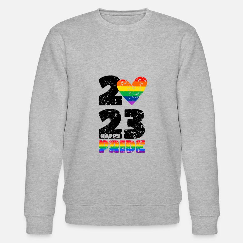 Happy Pride 2023 - Stanley/Stella Unisex Bio-Sweatshirt CHANGER  - Grau meliert