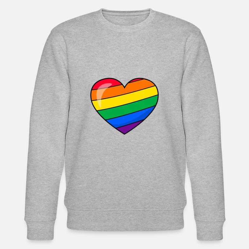 Fierté Cœur LGBTQ - Sweat bio CHANGER Stanley/Stella Unisexe - gris chiné