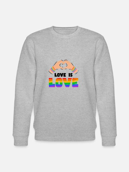 Proud LGBTQ. Opinion - Stanley/Stella CHANGER Unisex Organic Sweatshirt - heather grey