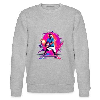 Tennis - Stanley/Stella Unisex Bio-Sweatshirt CHANGER  - Grau meliert - Vorne - Nik (191cm) & Marisol (170cm)
