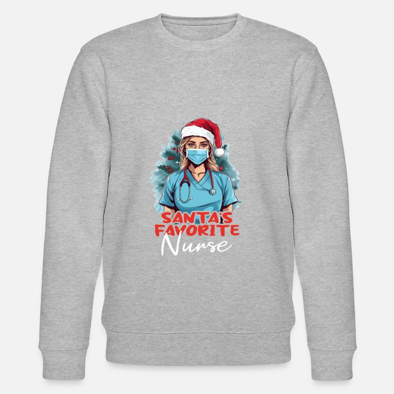 Infirmière de joyeux Noël - Sweat bio CHANGER Stanley/Stella Unisexe - gris chiné