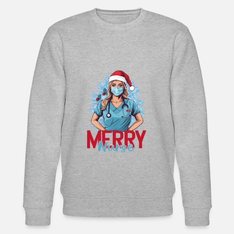 Infirmière de joyeux Noël - Sweat bio CHANGER Stanley/Stella Unisexe - gris chiné