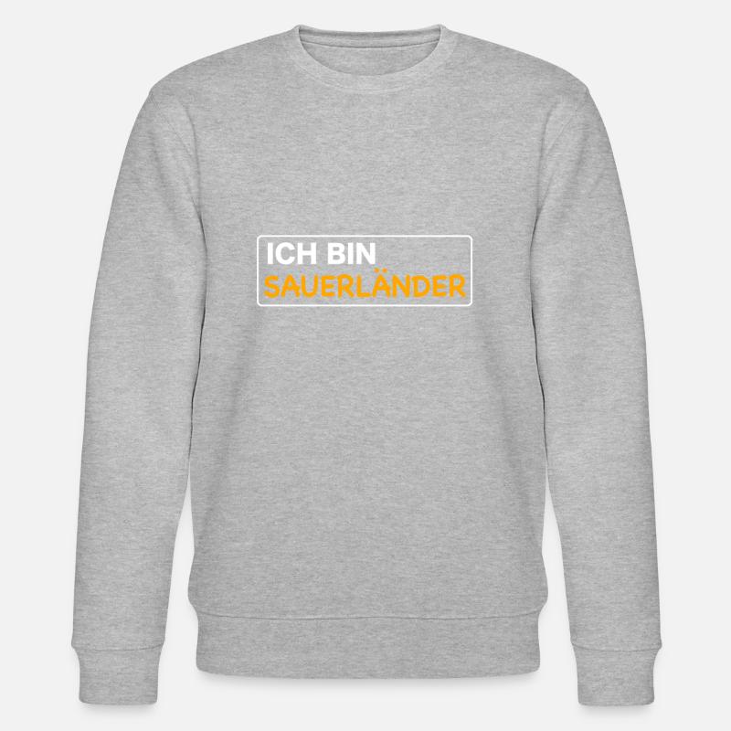 Ich bin Sauerländer - Stanley/Stella Unisex Bio-Sweatshirt CHANGER  - Grau meliert