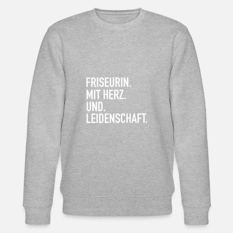 Friseurin Geschenk - Stanley/Stella Unisex Bio-Sweatshirt CHANGER  - Grau meliert