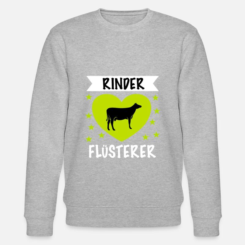 Rinder Flüsterer - Stanley/Stella Unisex Bio-Sweatshirt CHANGER  - Grau meliert