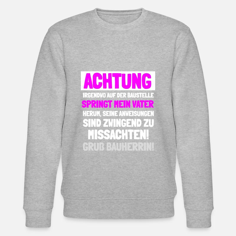 Bauherrin Geschenkidee - Stanley/Stella Unisex Bio-Sweatshirt CHANGER  - Grau meliert