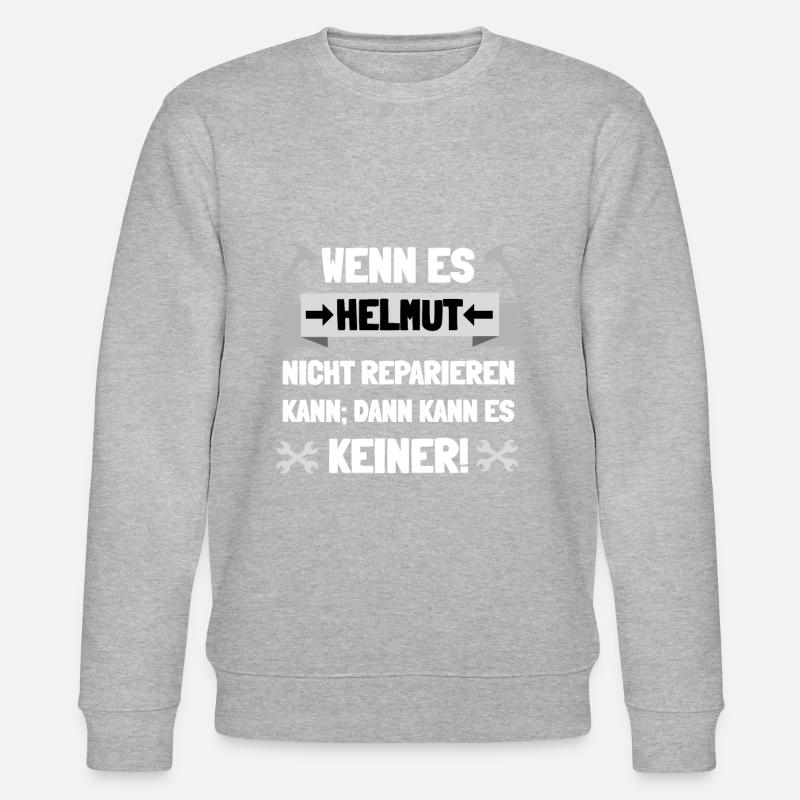 Helmut mein Name - Stanley/Stella Unisex Bio-Sweatshirt CHANGER  - Grau meliert