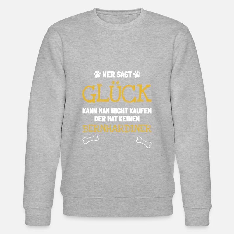 Hunderasse Bernhardiner - Stanley/Stella Unisex Bio-Sweatshirt CHANGER  - Grau meliert