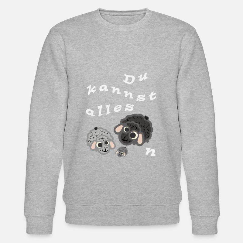 Du kannst alles schafen - Stanley/Stella Unisex Bio-Sweatshirt CHANGER  - Grau meliert