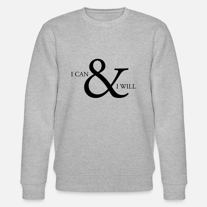 i can & i will - Stanley/Stella Unisex Bio-Sweatshirt CHANGER  - Grau meliert