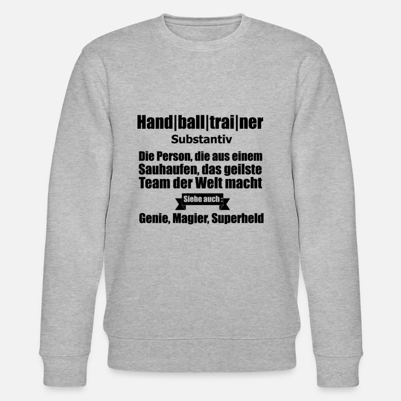 Bester Handballtrainer der Welt - Stanley/Stella Unisex Bio-Sweatshirt CHANGER  - Grau meliert
