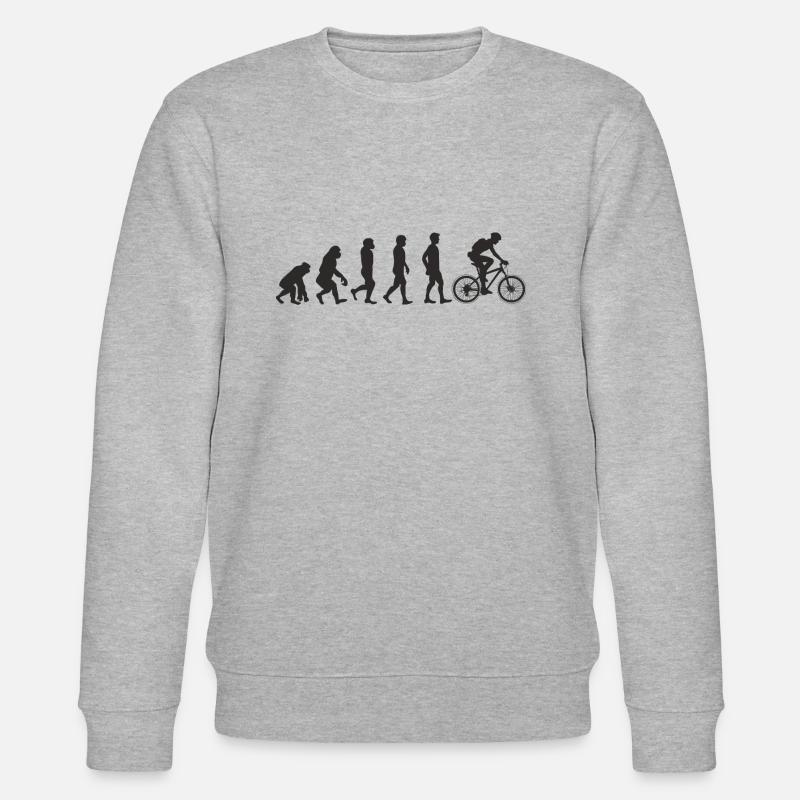 Evolution Bicycle - Stanley/Stella CHANGER Unisex Organic Sweatshirt - heather grey