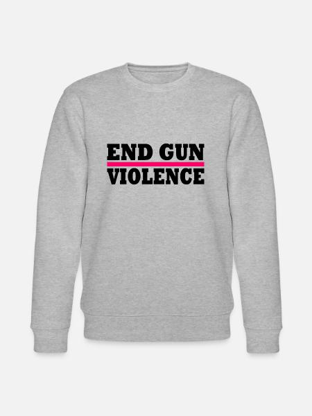 End gun violence - Stanley/Stella CHANGER Unisex Organic Sweatshirt - heather grey