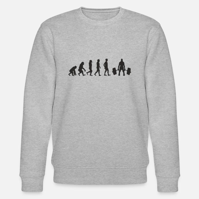 Evolution Weight Lifting - Stanley/Stella CHANGER Unisex Organic Sweatshirt - heather grey