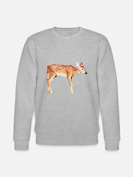 Deer Bambi - Stanley/Stella CHANGER Unisex Organic Sweatshirt - heather grey