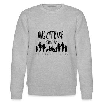 unsichtbare Behinderung - Stanley/Stella Unisex Bio-Sweatshirt CHANGER  - Grau meliert - Vorne - Nik (191cm) & Marisol (170cm)
