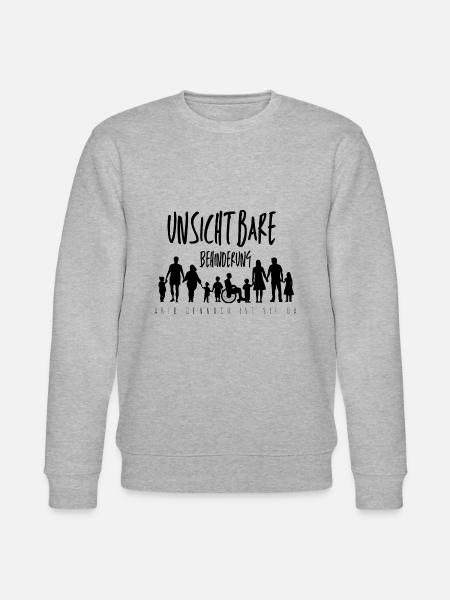 unsichtbare Behinderung - Stanley/Stella Unisex Bio-Sweatshirt CHANGER - Grau meliert