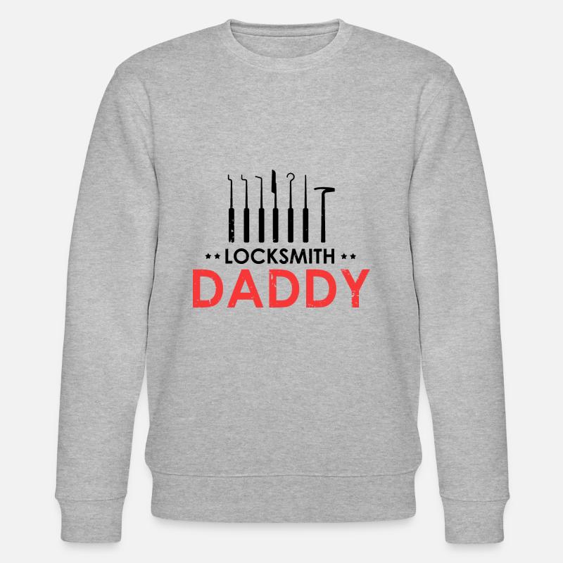 Aufsperrdienst Papa Schlüsseldienst Lockpicking - Stanley/Stella Unisex Bio-Sweatshirt CHANGER - Grau meliert