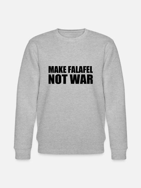 Make falafel not war - Stanley/Stella CHANGER Unisex Organic Sweatshirt - heather grey