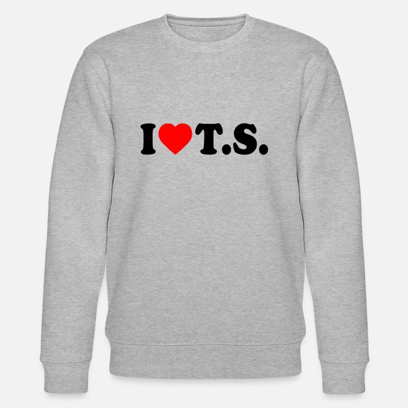 I love ts - Stanley/Stella Unisex Bio-Sweatshirt CHANGER  - Grau meliert
