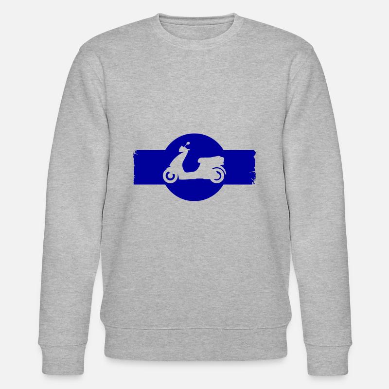 Mofa - Motorroller - Moped - Stanley/Stella Unisex Bio-Sweatshirt CHANGER  - Grau meliert