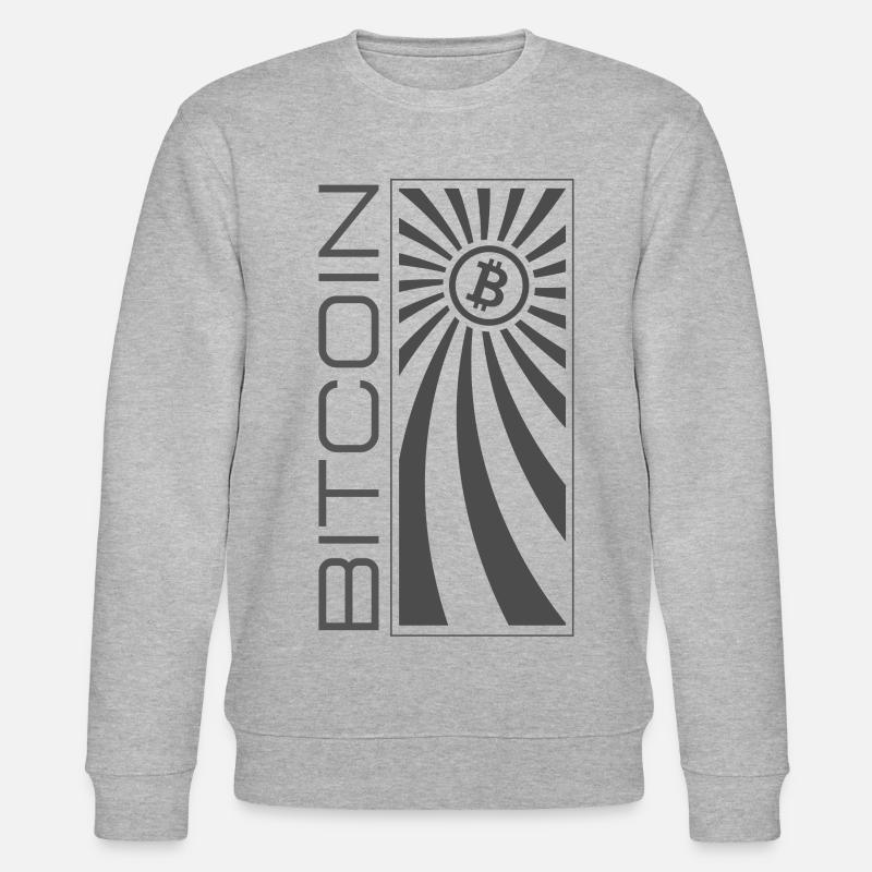 Bitcoin BTC Logo - Sweat bio CHANGER Stanley/Stella Unisexe - gris chiné
