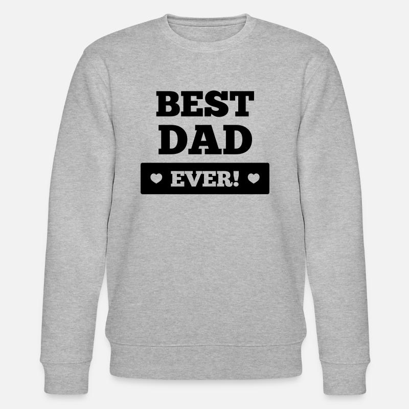 Best dad ever - Stanley/Stella Unisex Bio-Sweatshirt CHANGER  - Grau meliert