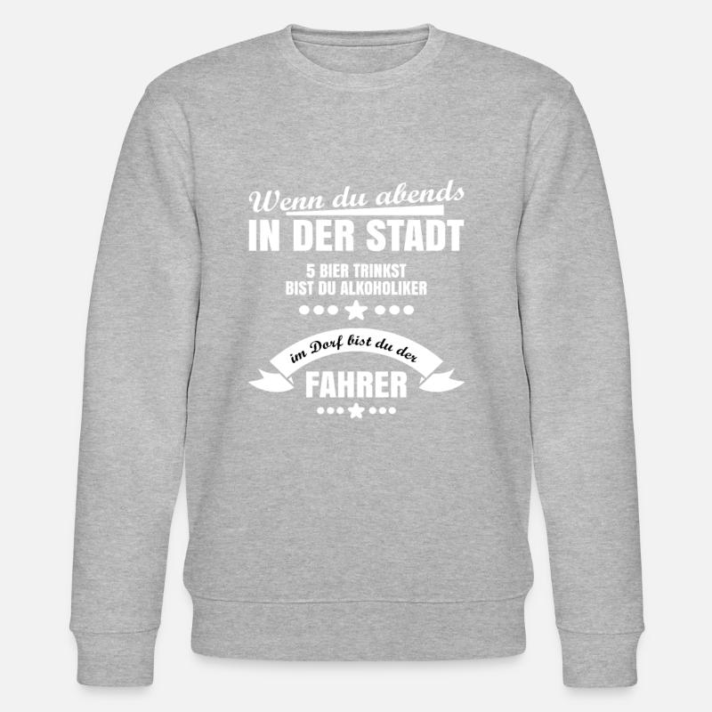 Alkoholiker oder Fahrer - Stanley/Stella Unisex Bio-Sweatshirt CHANGER - Grau meliert