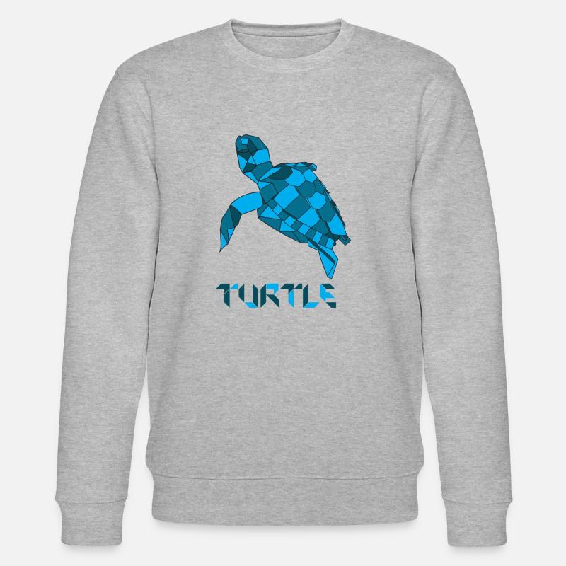 Schildkröte - Turtle - Stanley/Stella Unisex Bio-Sweatshirt CHANGER  - Grau meliert
