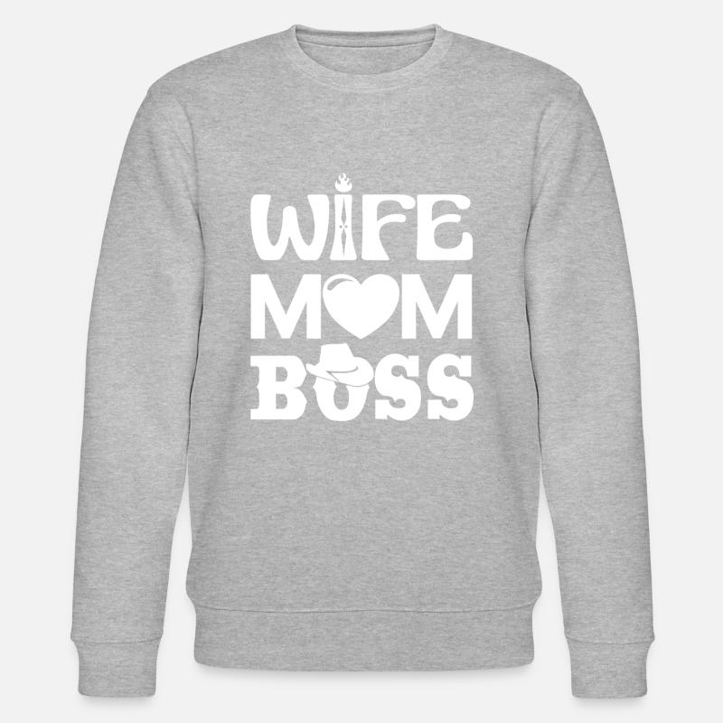 Femme Maman Boss - Sweat bio CHANGER Stanley/Stella Unisexe - gris chiné