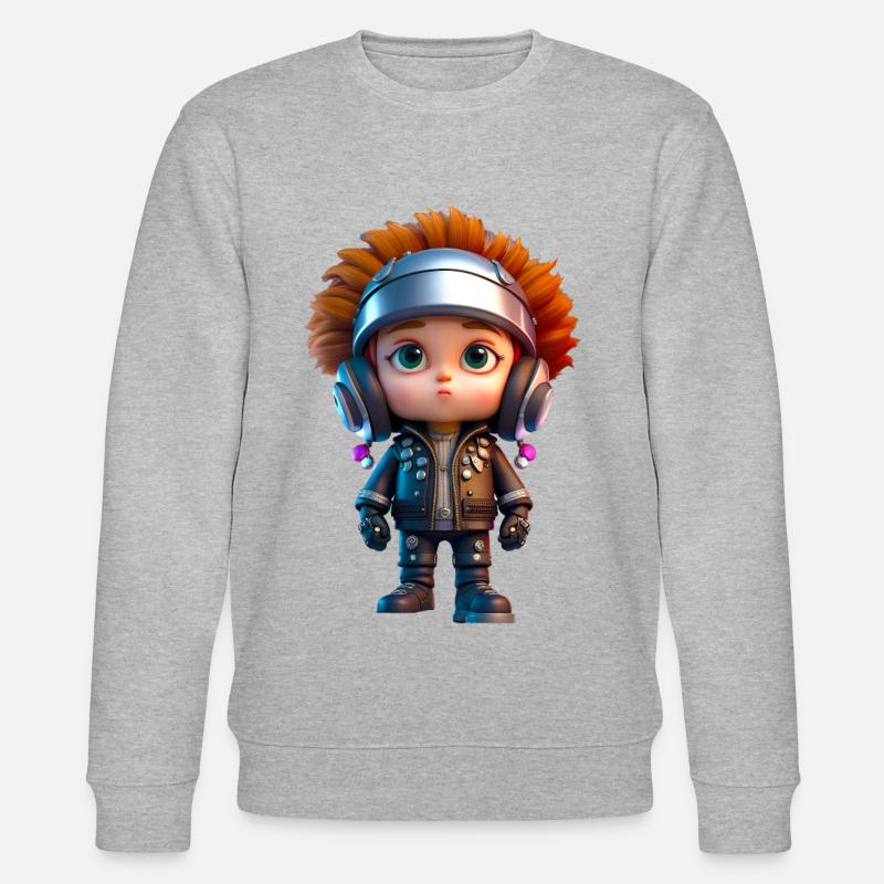 Little Biker - Stanley/Stella Unisex Bio-Sweatshirt CHANGER  - Grau meliert