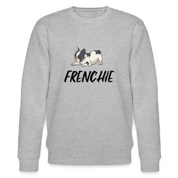 Cute Frenchie - Sweat bio CHANGER Stanley/Stella Unisexe - gris chiné - Devant - Nik (191cm) & Marisol (170cm)