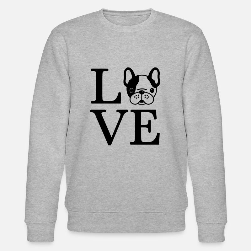 French Bulldog - Stanley/Stella Unisex Bio-Sweatshirt CHANGER  - Grau meliert