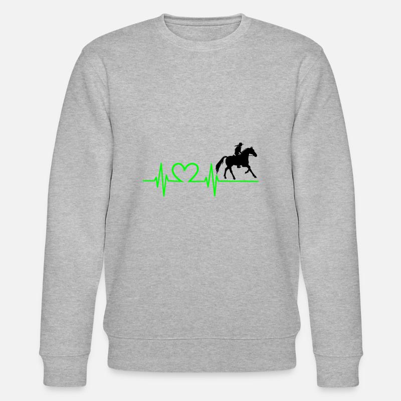 Pferde EKG Pferde Liebe - Stanley/Stella Unisex Bio-Sweatshirt CHANGER  - Grau meliert