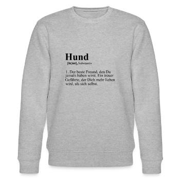 Hund bester Freund - Stanley/Stella Unisex Bio-Sweatshirt CHANGER  - Grau meliert - Vorne - Nik (191cm) & Marisol (170cm)