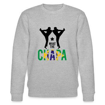 Ginga Capoeira für brasilianische Kampfsportarten - Stanley/Stella Unisex Bio-Sweatshirt CHANGER  - Grau meliert - Vorne - Nik (191cm) & Marisol (170cm)
