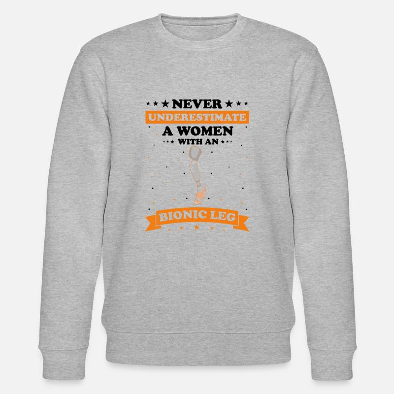 Beinprothesendesign und Beinprothesen - Stanley/Stella Unisex Bio-Sweatshirt CHANGER  - Grau meliert