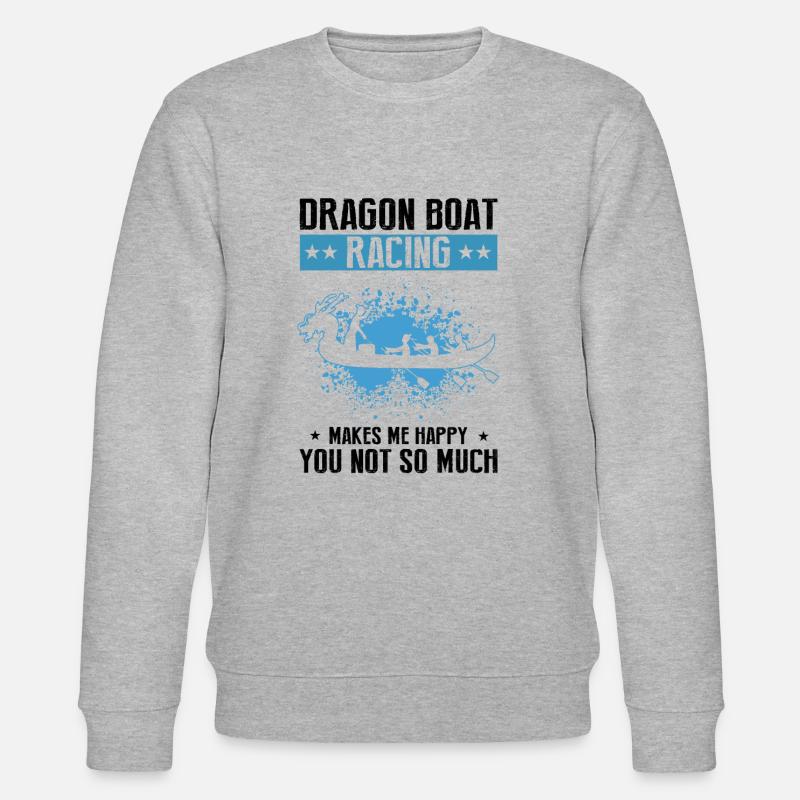 Drachenboot Trainer und Drachenboot - Stanley/Stella Unisex Bio-Sweatshirt CHANGER  - Grau meliert